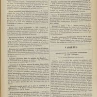 0979 - Page 973 - Sociétés savantes. Société de neurologie. (Séance du 1er juillet 1909). Parathyroïdes et Parkinson. M. L. Alquier / Chorée persistante avec signes organiques. M. Claude / Chorée avec signes organiques. MM. Jumentié et Chéné / Association de chorée et de tic à des signes organiques. M. Sala / Élévation de la paupière supérieure associée à l'abaissement et la diduction de la mâchoire. M. Souques / Inégalité pupillaire dans la maladie de Basedow. M. Cantonnet / Résection de la branche externe du spinal dans le torticolis mental. M. Sicard / Torticolis mental guéri par le port de lunettes et la rééducation. M. Bauer / Arthropathie suppurée chez un tabétique. M. Bauer / Extraction d'une balle de revolver de la protubérance. M. Couzel, malade présenté par lui et M. Guillain / Troubles sensitifs dans un cas de maladie de Friedrich. MM. Jumentié et Chéné / Tumeur de l'angle ponto-cérébelleux. MM. Jumentié et Chéné / Sarcome du bulbe. M. E. Chabrol / Troubles trophiques et psychiques dans un cas de paralysie infantile. M. Foix / Variétés. Préservation des maladies vénériennes. Le coït aseptique ; par le Docteur Bonnette...