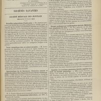 1037 - Page 1031 - Intérêts professionnels. A propos de la « prévoyance médicale ». [Dr Philippeau] / Sociétés savantes. Société médicale des hôpitaux. (Séance du 16 juillet 1909). Nouvelles préparations d'huile grise. M. Queyrat / Tache mongolique chez un enfant européen. M. Apert / Sporotrichose de De Beurmann. Ulcération cutanée et ostéite du cubitus. Séro-diagnostic et intra-dermo-réaction positifs. MM. Lebas et Saint-Girons, un malade du service de M. Jacquet / Oosporose buccale. MM. Louis Rénon et R. Monier-Vinard / Ectopie cardiaque par malformation sternale. Malformation congénitale du coeur. M. Foy, un fait dans le service du Docteur Vaquez / Syphilis à la troisième génération (hérédo-syphilis virulente de seconde génération). MM. Lucien Jacquet et Barré