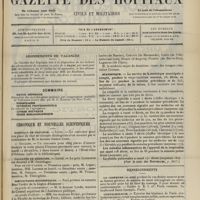 1055 - Page 1049 - Abonnements de vacances / Sommaire / Chronique et nouvelles scientifiques. Hôpitaux de Province / Facultés de médecine / Distinctions honorifiques / Statistique. (Voir la suite des Nouvelles, p. 1057) / Renseignements