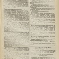 1109 - Page 1103 - Sociétés savantes. Société médicale des hôpitaux. (Séance du 30 juillet 1909). Amaurose subite au cours d'une fièvre typhoïde. Oedème de la papille. Hypertension du liquide céphalo-rachidien. Guérison rapide après la ponction lombaire. MM. F. Widal, E. Joltrain et A. Weill / Ictère hémolytique congénital, Autopsie. M. Brulé, en son nom et au nom de M. Gandy / Anémie grave et métastases cancéreuses de la moelle des os. MM. Parmentier et Chabrol / Action des rayons X sur épithéliomas malpighiens. MM. J. Clunet et G. Raulos-Lapointe / Névrite périphérique localisée au membre supérieur par intoxication sulfo-carbonée professionnelle. MM. L. Lortat-Jacob et G. Sabareanu / Documents officiels. Arrêté modifiant transitoirement certaines dispositions du statut du 16 novembre 1847, relatives à l'agrégation des Facultés de médecine. Rapport au ministère de l'instruction publique et des beaux-arts