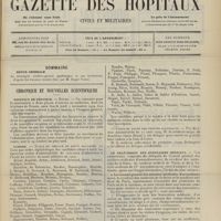 1187 - Page 1181 - Sommaire / Chronique et nouvelles scientifiques. Hôpitaux de Province / Guerre / Le rélèvement des honoraires médicaux / Nécrologie. (Voir la suite des Nouvelles, p. 1190)
