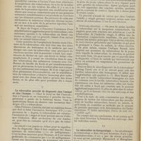 1204 - Page 1198 - Tuberculose et tuberculines ; par M. le Docteur Cailliau... IV. Etude expérimentale de la tuberculine chez l'animal et chez l'homme et explication de ses effets / V. La tuberculine procédée de diagnostic chez l'animal et chez l'homme / VI. La tuberculine en thérapeutique