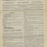 1235 - Page 1229 - Sommaire / Chronique et nouvelles scientifiques. Nécrologie / Congrès de Budapest / Guerre / Marine / Médailles des épidémies