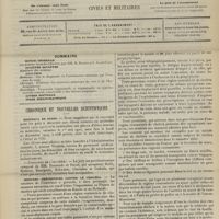 1259 - Page 1253 - Sommaire / Chronique et nouvelles scientifiques. Hôpitaux de Paris / Mesures préventives contre le choléra