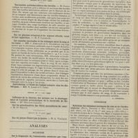 1266 - Page 1260 - Sociétés savantes. Académie des sciences. (Séance du 9 août 1909). Vaccination antituberculeuse des bovidés. M. Rappin / Les capsules surrénales et les échanges entre le sang et les tissus. MM. J. Athanasiu et A. Gradinesco / (Séance du 17 août 1909) / (Séance du 23 août 1909) / Analyses. Médecine. Sur le diagnostic de l'intoxication saturnine par l'examen du sang (Arno Trautmann. Münch. med. Wochens...). [A. Lemierre] / Chirurgie. Relations des vaisseaux anormaux du rein et de l'hydronéphrose (Mayo, Braasch et Mac Carthy. Amer. Journ. med. Assoc...). [F. Gardner]
