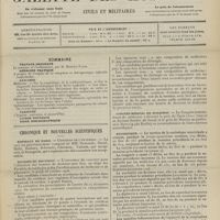 1271 - Page 1265 - Sommaire / Chronique et nouvelles scientifiques. Hôpitaux de Paris / Bourses de doctorat / Congrès médical de Budapest / Statistique
