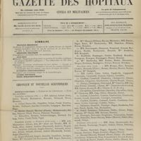 1307 - Page 1301 - Sommaire / Chronique et nouvelles scientifiques. Hôpitaux de Paris