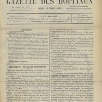 1391 - Page 1385 - Sommaire / Chronique et nouvelles scientifiques. Hôpitaux de Paris / Guerre / Fédération des médecins de Paris et de la Seine / Le deuxième Congrès international pour la répression des fraudes / Monument Tillaux / Nécrologie / Hôpital Lariboisière