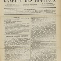 1415 - Page 1409 - Sommaire / Chronique et nouvelles scientifiques. Hôpitaux de Paris / Guerre