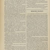 1420 - Page 1414 - XXIIe Congrès de l'association française de chirurgie (Paris, 4-9 octobre 1909). Première question. Chirurgie des artères. (A suivre) / Médecine pratique. Les albuminuries fonctionnelles de l'enfance. [M. Brelet]