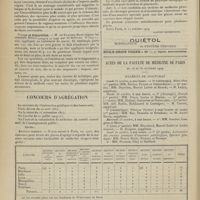 1484 - Page 1478 - Sociétés savantes. Société de médecine de Paris. (Séance du 8 octobre 1909). Radiographie rapide, présentation de clichés. M. Desternes / Cancer et fulguration. M. de Keating-Hart / Concours d'agrégation. [Gaston Doumergue] / Actes de la Faculté de médecine de Paris du 25 au 30 octobre 1909. Examens de doctorat