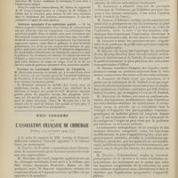 1530 - Page 1524 - Sociétés savantes. Société de chirurgie. (Séance du 20 octobre 1909). Les arthrites suppurées. M. Lejars / Guérison spontanée d'un anévrisme poplité. M. Le Dentu / Fracture de l'extrémité inférieure de l'humérus. M. Mauclaire / XXIIe Congrès de l'association française de chirurgie (Paris, 4-9 octobre 1909). Chirurgie générale. M. Cazin... : Métaux colloïdaux dans les infections chirurgicales / M. Championnière : L'influence favorable du raccourcissement osseux sur les fonctions musculaires / M. Kirmisson : Paralysie ischémique de Volkmann / M. Phocas... : Anastomoses musculaires / M. Bérard... : Plombage de von Mosetig-Moorhof dans les tuberculoses articulaires de l'adolescent et de l'adulte / M. Redard : Des liquides modificateur comme un précieux adjuvant dans le traitement conservateur des ostéo-arthrites tuberculeuses / M. Tilanus... : Luxation pathologique de la hanche / M. Peugniez... : Ligature du sinus longitudinal supérieur