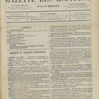 1627 - Page 1621 - Sommaire / Chronique et nouvelles scientifiques. Hôpitaux de Paris / Faculté de médecine / Écoles de médecine / Distinctions honorifiques / La société médico-artistique « L'esculape » / Statistique / Nécrologie / Hôpital de la Charité