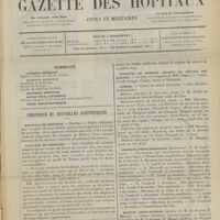 1639 - Page 1633 - Sommaire / Chronique et nouvelles scientifiques. Hôpitaux de Province / Facultés de médecine / La réforme des études médicales / Concours de médecin adjoint du service des aliénés / Guerre / Clinique ophtalmologique / Hôpital Saint-Antoine