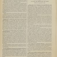 1650 - Page 1644 - Sociétés savantes. Société de biologie. (Séance du 13 novembre 1909). Leuco-diagnostic. MM. Achard et H. Bénard / Examen de la moelle d'un chat mort de tétanie aiguë expérimentale. MM. Babonneix et Harvier / La recherche du bacille de Koch par la méthode de l'antiformine-ligroïne. M. Jacobson / Sur les conditions d'obtention de la réaction de l'alexine avec les antigènes et les anticorps tuberculeux. MM. Calmette et Massol / Technique de l'analyse qualitative des graisses fécales. M. R. Gaultier / Société de médecine de Paris. (Séance du 12 novembre 1909). Action des sels de calcium sur la coagulation du sang chez l'homme (suite). M. Marcel Labbé / Sur l'emploi de la méthode Dalcroze. M. Levassort / Tabes avec troubles oculaires améliorés par le traitement mercuriel (travail de candidature). M. Alquier