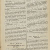 1651 - Page 1645 - Sociétés savantes. Société de médecine de Paris. (Séance du 12 novembre 1909). Tabes avec troubles oculaires améliorés par le traitement mercuriel (travail de candidature). M. Alquier / Hépatite suppurée (travail de candidature). M. Nivollet / Corps thyroïde et système pileux. MM. Léopold-Lévi et H. de Rothschild / L'électrothérapie, agent de rééducation. M. Laquerrière. (A suivre) / Pratique médicale. Un moyen énergique d'assécher les lésions tuberculeuses ; par M. Attias / Notes pour l'internat. Formes cliniques de la méningite tuberculeuse