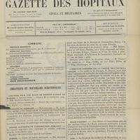 1707 - Page 1701 - Sommaire / Chronique et nouvelles scientifiques. Concours pour une place de médecin-adjoint de Bicêtre / Facultés de médecine / Conseil supérieur de l'instruction publique / Guerre / L'immunité conférée par la variole vis-à-vis de la vaccine / École d'Alfort / Avis