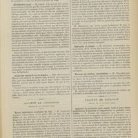 1715 - Page 1709 - Sociétés savantes. Société médicale des hôpitaux. (Séance du 26 novembre 1909). Sur les oedèmes aigus essentiels. L'oedème aigu cyclique. M. E. Sacquépée / Encéphalite aiguë. M. Comby / Action des rayons X sur le diabète. MM. Ménétrier et Mallet / Société de chirurgie. (Séance du 24 novembre 1909). Kystes hydatiques multiples du foie. M. Kirmisson / Hydrocèle en bissac. M. Rochard, sur une observation de M. Féron... / Névrome du médian, énucléation. M. Walther / Société de biologie. (Séance du 27 novembre 1909). Appareil de perfusion pour organe isolé et pour toutes expériences d'injection à température et pression constantes. M. Pachon