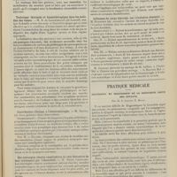 1755 - Page 1749 - Sociétés savantes. Société de médecine de Paris. (Séance du 27 novembre 1909). Fracture du col chirurgical de l'humérus. M. Louis Lièvre-Brizard / Technique thermale et kinésithérapique dans les maladies des veines. M. R. de Langenhagen... / Contribution clinique à l'électrothérapie. M. Gandil... / Des névralgies rénales consécutives au rein flottant et de leur traitement par l'électricité. M. Denis Courtade / Le traitement des fractures de la diaphyse humérale. (Présentation d'appareil). M. Dupuy de Frenelle / Le coefficient chronologique du coeur. Cardiographie clinique. M. Gillet / Influence du corps thyroïde sur l'évolution dentaire. M. Dunogier / Pratique médicale. Diagnostic et traitement de la bronchite aiguë des enfants ; par M. le Docteur E. Rocal