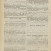 1756 - Page 1750 - Pratique médicale. Diagnostic et traitement de la bronchite aiguë des enfants ; par M. le Docteur E. Rocal / Livres nouveaux. Cliniques médicales de l'Hôtel-Dieu de Paris [1909], par le Professeur G. Dieulafoy. [A. Le Play] / Bulletins de la Société de médecine du département du Nord, publiés par L. Ingelrans et J. Minet. [M. Brelet] / Notes thérapeutique. Posologie de la digitaline dans les palpitations et la tachycardie / Actes de la Faculté de médecine de Paris du 13 au 18 décembre 1909. Thèses