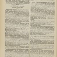 1766 - Page 1760 - Sociétés savantes. Société de neurologie. (Séance du 2 décembre 1909). Autopsie d'un mal de Pott ancien avec gibbosité et paraplégie guérie. M. Alquier / Société de biologie. (Séance du 4 décembre 1909). Pathogénie des anévrismes de l'artère pulmonaire dans la phtisie. M. M. Letulle / Un cas de fièvre de Malte à Paris. MM. G. Guillain et J. Troisier / Diarrhées et éliminations toxi-infectieuses par la muqueuse intestinale. MM. H. Triboulet et Ribadeau-Dumas / Végétaux et microbes pathogènes du sol. MM. Remlinger et Nouri / De l'édification élastique dans les artères de l'embryon. M. Bory / Réactions spécifiques des leucocytes aux extraits d'organes. MM. Achard, Bénard et Gagneux