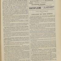 1767 - Page 1761 - Sociétés savantes. Société de biologie. (Séance du 4 décembre 1909). Réactions spécifiques des leucocytes aux extraits d'organes. MM. Achard, Bénard et Gagneux / Action de la bile sur les poisons putrides de l'intestin. M. Roger / Septicémie à tétragène au déclin d'une fièvre typhoïde. MM. Laignel-Lavastine et Baufle / Lésions des ganglions rachidiens dans un cas de syndrome de Landry. M. A. Bauer / Antigènes et anticorps hydatiques. M. Parvu / Nouveau moyen de différenciation du bacille Perfringens et de l'anhémo-bacille du rhumatisme. M. G. Rosenthal et Chezaram Wetzel / Notes pour l'internat. Complications des otites moyennes