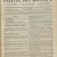 1771 - Page 1765 - Sommaire / Chronique et nouvelles scientifiques. Hôpitaux de Paris / Faculté de médecine de Paris / Facultés de médecine / Écoles de médecine / Service militaire des étudiants en médecine