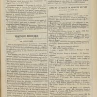 1773 - Page 1767 - Chronique et nouvelles scientifiques. Service militaire des étudiants en médecine / Monument Péan / L'orchestre médical / Pratique médicale. La théobromine / Actes de la Faculté de médecine de Paris du 20 au 25 décembre 1909. Examens de doctorat