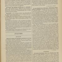 1825 - Page 1819 - Sociétés savantes. Société de chirurgie. (Séance du 15 décembre 1909). Kystes hydatiques du foie. M. Auvray / Traitement des angiomes érectiles par la radiumthérapie. M. Le Dentu, une communication de MM. Wickam et Desgrez / Pancréatite. M. Guinard, une observation de M. Lapeyre... / Analyses. Médecine. Effets de la piqûre du quatrième ventricule sur le rein. (Il Policlinico (section médicale)...). [A. Gaullieur L'Hardy] / Le corps thyroïde des tuberculeux. Recherches histologiques et chimiques. (Georges Giraud. Th. de Paris, 1908 ; G. Steinheil, édit.). [L. Gayard] / Chirurgie. Occlusions intestinales dues à un volvulus avec adhérences de l'anse sigmoïde. (Joseph C. Bloodgood. Ann. Surg...). [F. Gardner]