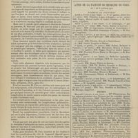 1828 - Page 1822 - Livres nouveaux. Essai sur les soins pré et post-opératoires dans les laparotomies, par le Docteur A. Faix... [L. Gayard] / Actes de la Faculté de médecine de Paris du 3 au 8 janvier 1910. Examens de doctorat / Thèses