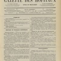 1427 - Page 1417 - Sommaire / Chronique et nouvelles scientifiques. Hôpitaux de Paris / Médecine navale / Université de Bordeaux / Statistique / Nécrologie / Chemins de fer de Paris-Lyon-Méditerranée / Renseignements