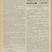 0038 - Page 26 - Hôpitaux de Paris. La réforme du concours de médecin des hôpitaux / Actes de la Faculté de médecine de Paris du 16 au 21 janvier 1911. Examens de doctorat / Thèses