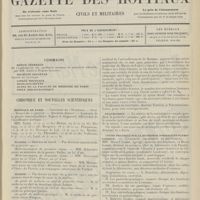 0069 - Page 57 - Sommaire / Chronique et nouvelles scientifiques. Hôpitaux de Paris / Guerre / Marine / La mutuelle médicale française de retraites / Statistique / Cours pratique sur la nutrition normale et pathologique