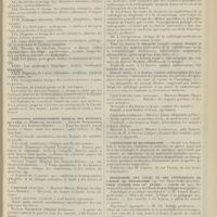 0071 - Page 59 - Chronique et nouvelles scientifiques. Cours pratique sur la nutrition normale et pathologique / Association d'enseignement médical des hôpitaux de Paris / Laboratoire de bactériologie / Programme des cours et des conférences de l'École de psychiatrie... pour l'année 1911 (11e année) / Faculté de médecine de Paris