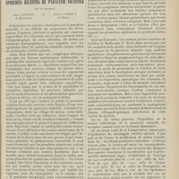 0073 - Page 61 - Revue générale. De l'authenticité des épidémies récentes de paralysie infantile ; par les Docteurs Émile Gaujoux... et Eugène Gaujoux...