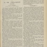 0105 - Page 93 - Séance annuelle de la société de chirurgie du 18 janvier 1911. Éloge de G.-M. Félizet (1844-1909) ; par M. E. Rochard...