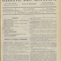 0117 - Page 105 - Sommaire / Chronique et nouvelles scientifiques. Hôpitaux de Paris / Guerre / Marine / Distinctions honorifiques / La responsabilité professionnelle au syndicat des médecins de la Seine / Statistique / Chemins de fer de Paris-Lyon-Méditerranée