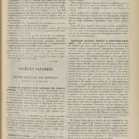 0181 - Page 169 - Médecine pratique. Récentes publications sur la paralysie infantile épidémique (poliomyélite aiguë épidémique. Maladie de Heine-Medin). Étiologie. Épidémiologie. [M. Lance] / Sociétés savantes. Société médicale des hôpitaux. (Séance du 27 janvier 1911). A propos du diagnostic et du traitement des tumeurs cérébrales. M. Sicard / Radiologie de l'estomac. M. Lion / Appendicite chronique simulant la tuberculose pulmonaire. M. Faisans