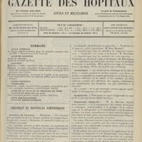 0293 - Page 281 - Sommaire / Chronique et nouvelles scientifiques. Hôpitaux de Province / Association corporative des étudiants en médecine / Statistique / Nécrologie / Radiologie médicale