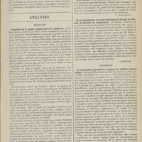0319 - Page 307 - Sociétés savantes. Société médicale des hôpitaux. (Séance du 17 février 1911). Syndrome méningé aigu avec polynucléose céphalo-rachidienne surabondante et fugace chez une alcoolique. MM. E. Mosny et F. Saint-Girons / Analyses. Médecine. Gangrène de la jambe consécutive à la diphtérie. (J.-B. Rolleston...). [A. Housquains] / Le séro-diagnostic du kyste hydatique du foie par la réaction de fixation du complément. (A. Baüer. Archives des maladies de l'appareil digestif et de la nutrition...). [L. Babonneix] / Chirurgie. Le traitement préventif et curateur du cubitus varus et valgus. (Alexander Mac Lennan. The Practitionner...). [M. Lance]