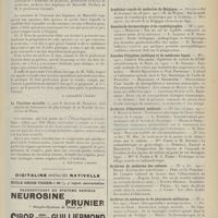 0321 - Page 309 - Livres nouveaux. La médecine d'urgence. Symptômes. Diagnostic. Traitement immédiat, par le Docteur C. Oddo... [A. Gaullieur l'Hardy] / La fonction sexuelle, par le Docteur H. Busquet... [A. Gaullieur l'Hardy] / Articles originaux des principales publications françaises et étrangères. Académie royale de médecine de Belgique / Annales de dermatologie et de syphiligraphie / Annales d'hygiène publique et de médecine légale / Archives d'électricité médicale / Archives de médecine des enfants / Archives de médecine et de pharmacie militaires / Archives de médecine navale / Archives des maladies de l'appareil digestif
