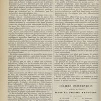 0330 - Page 318 - Clinique chirurgicale de l'Hôtel-Dieu de Lyon. Professeur A. Poncet. Tuberculose inflammatoire à forme néoplasique : Adénome du sein, lipome d'origine tuberculeuse, abcès froids : lombaire, thoracique ; tuberculose pulmonaire / Délires d'incubation à forme maniaque dans la fièvre typhoïde par les Docteurs M. Olivier... et M. Boidard...