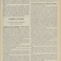 0333 - Page 321 - Délires d'incubation à forme maniaque dans la fièvre typhoïde par les Docteurs M. Olivier... et M. Boidard... / Sociétés savantes. Académie des sciences. (Séance du 13 février 1911). Expériences faites au mont Blanc en 1910 sur la sécrétion gastrique aux hautes altitudes. M. Raoul Bayeux / Académie de médecine. (Séance du 21 février 1911). La fièvre récurrente. M. Mosny / Pseudo-hermaphrodite féminin. M. Magnan / La peste de Wetlianka et celle de Mandchourie (1910). M. Chantemesse