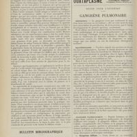 0336 - Page 324 - Pratique médicale. Prévention et traitement de la lithiase rénale ; par le Docteur Max Bérant / Bulletin bibliographique / Notes pour l'internat. Gangrène pulmonaire