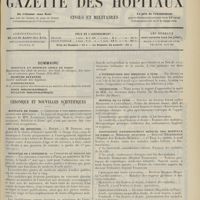 0357 - Page 345 - Sommaire / Clinique et nouvelles scientifiques. Hôpitaux de Paris / Écoles de médecine / Ministère de l'intérieur / Statistique / L'interdiction des biberons à tube / Nécrologie / Hôpital de la Pitié / Association d'enseignement médical des hôpitaux de Paris / Renseignements