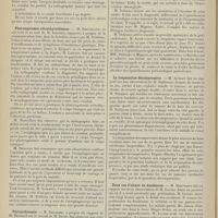 0400 - Page 388 - Sociétés savantes. Société de chirurgie. (Séance du 2 mars 1911). Greffes humaines intra-articulaires. M. Tuffier / Pharyngotomie rétrothyroïdienne. M. Rouvillois, en son nom et au nom de M. Laurans / Péricardotomie. M. Delorme, rapport de M. Rochard sur le travail de M. Jacob / La trépanation décompressive. M. Auvray, sur une observation de M. Robineau / Deux cas d'ulcère du duodénum. M. Hartmann, sur deux observations de M. Lecène