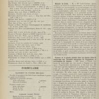 0494 - Page 482 - Revue générale. Les ulcères du duodénum ; par M. T. Ferran... X. Traitement / Formulaire. Traitement de l'eczéma des mains / Pommade nasale (Moure) / Pommade à la stovaïne contre le prurit / Sociétés savantes. Société de neurologie. (Séance du 9 mars 1911). Maladie de Little. M. et Mme Long-Landry / Tumeur de la glande pinéale chez une femme obèse de trente-sept ans. Atrophie mécanique de l'hypophyse et reviviscence du thymus. MM. Apert et Porak / Huit cas de tumeurs juxta ou intraprotubérantielle avec autopsie. Etude des signes de localisation. MM. L. Alquier et B. Klarfeld
