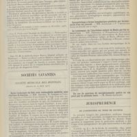 0513 - Page 501 - La hanche à ressort ; par M. le Docteur H.-L. Rocher... / Sociétés savantes. Société médicale des hôpitaux. (Séance du 17 mars 1911). Kyste hydatique du foie avec éosinophilie modérée sans réaction de fixation. MM. Siredey, H. Lemaire et Vuillet / Fissures anales guéries par les pommades au collargol. M. Siredey / Méningite saturnine subaiguë avec hémiparésie motrice passagère. M. Mosny / Le traitement de l'érythème induré de Bazin par les tuberculines. MM. Thibierge et Weissenbach / Jurisprudence. De l'usurpation du titre de Docteur [R. Marcel Petit]