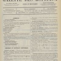 0517 - Page 505 - Sommaire / Chronique et nouvelles scientifiques. Hôpitaux de Paris / Hôpitaux de Province / Facultés de médecine / Écoles de médecine / Concours de médecin de l'assistance médicale / Assemblée générale du syndicat médical de Paris / Renseignements