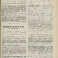 0519 - Page 507 - Chronique et nouvelles scientifiques. Assemblée générale du syndicat médical de Paris / Nécrologie / Articles originaux des principales publications françaises et étrangères. Académie royale de médecine de Belgique / Annales de dermatologie et de syphiligraphie / Annales des maladies de l'oreille, du larynx, du nez et du pharynx / Archives de médecine des enfants / Archives de médecine et de pharmacie militaires / Archives générales de chirurgie / Clinique / Deutsche medizinische Wochenschrift